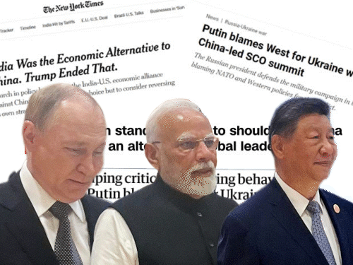 SCO समिट पर वर्ल्ड मीडिया:NYT ने लिखा- ट्रम्प ने भारत की मुश्किलें बढ़ाई; रॉयटर्स बोला- मोदी-पुतिन के साथ अमेरिका को चुनौती दे रहा चीन SCO समिट पर वर्ल्ड मीडिया:NYT ने लिखा- ट्रम्प ने भारत की मुश्किलें बढ़ाई; रॉयटर्स बोला- मोदी-पुतिन के साथ अमेरिका को चुनौती दे रहा चीन