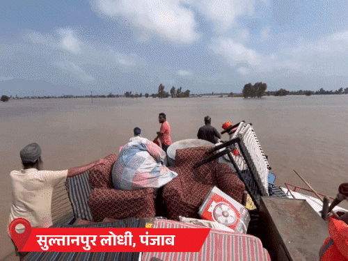 पंजाब के 23 और गुजरात के 3 जिलों में बाढ़:बिहार में बिजली गिरने से महिला की मौत; कुल्लू में लैंडस्लाइड, 5 की जान गई
