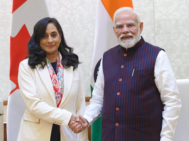पीएम मोदी से मिलीं कनाडा की विदेश मंत्री अनीता आनंद:भारत-कनाडा संबंधों को नई गति देने के प्रयास; विदेश मंत्रालय ने जारी किया साझा बयान पीएम मोदी से मिलीं कनाडा की विदेश मंत्री अनीता आनंद:भारत-कनाडा संबंधों को नई गति देने के प्रयास; विदेश मंत्रालय ने जारी किया साझा बयान